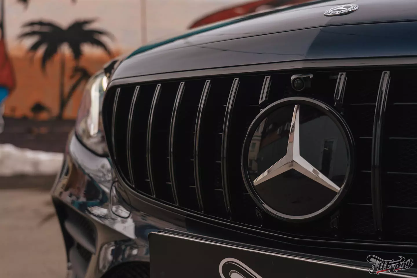 Частичный окрас и антихром для Mercedes E53